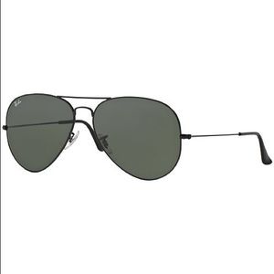 Brand New Black Ray Ban Aviators 58MM